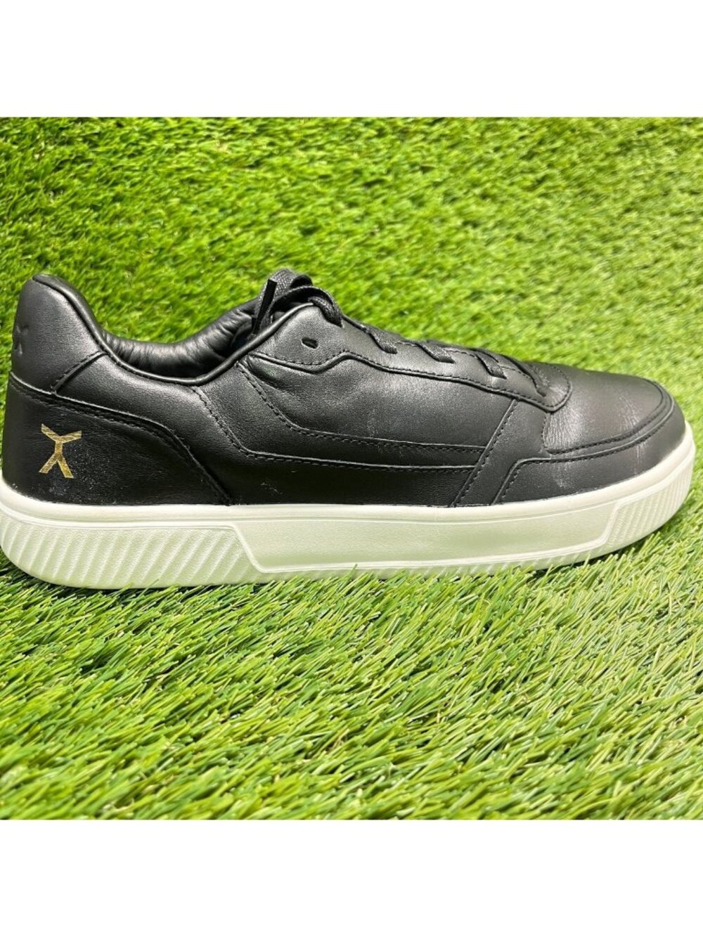 Flux Footwear Adapt Leather Trainer Black Mens Size 10.5 Athletic Shoes Sneakers